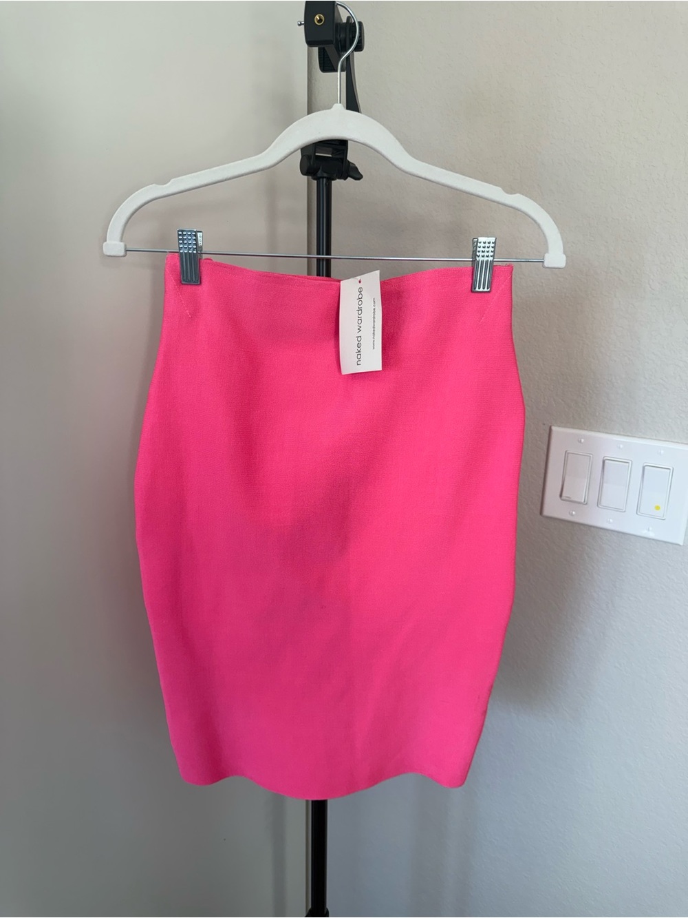 naked wardrobe Bright Pink Pencil Skirt